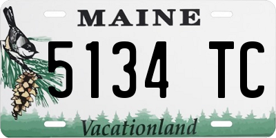 ME license plate 5134TC
