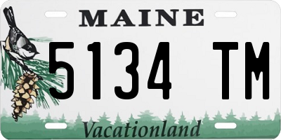 ME license plate 5134TM