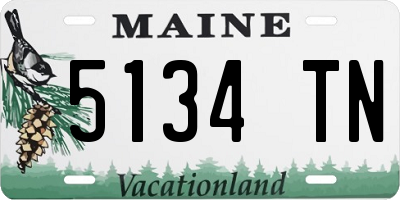 ME license plate 5134TN