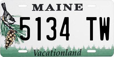 ME license plate 5134TW