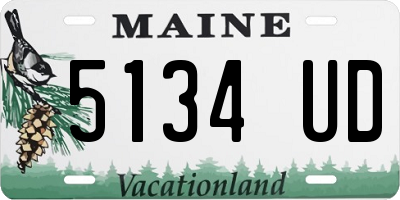 ME license plate 5134UD