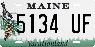 ME license plate 5134UF