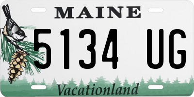 ME license plate 5134UG