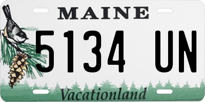 ME license plate 5134UN