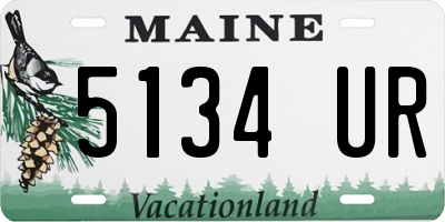 ME license plate 5134UR