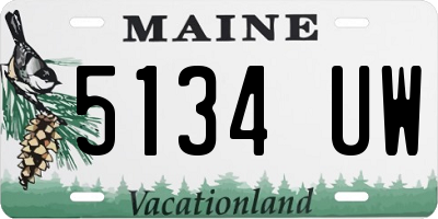 ME license plate 5134UW