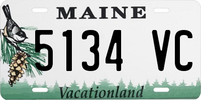 ME license plate 5134VC
