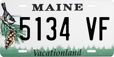 ME license plate 5134VF