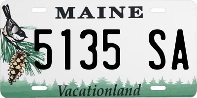 ME license plate 5135SA