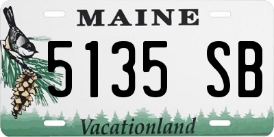 ME license plate 5135SB