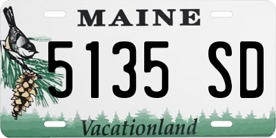 ME license plate 5135SD