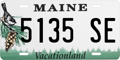 ME license plate 5135SE