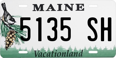 ME license plate 5135SH