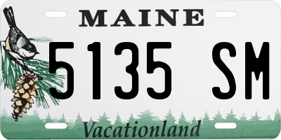 ME license plate 5135SM