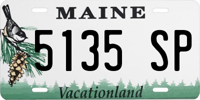 ME license plate 5135SP