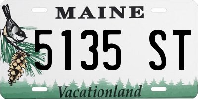 ME license plate 5135ST