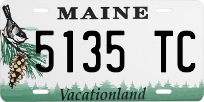 ME license plate 5135TC
