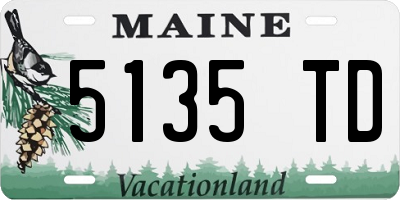 ME license plate 5135TD