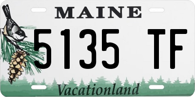 ME license plate 5135TF