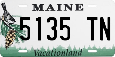 ME license plate 5135TN