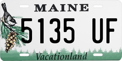 ME license plate 5135UF