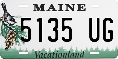 ME license plate 5135UG