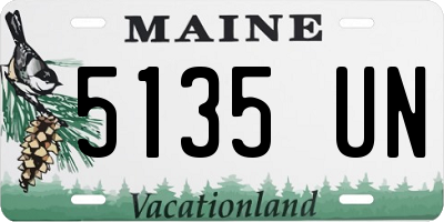 ME license plate 5135UN