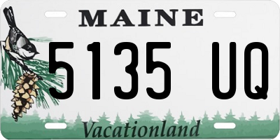 ME license plate 5135UQ