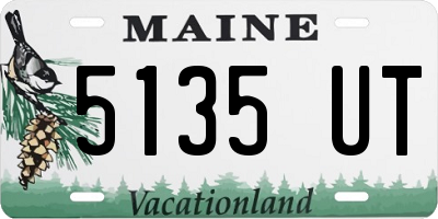 ME license plate 5135UT