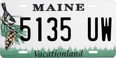 ME license plate 5135UW