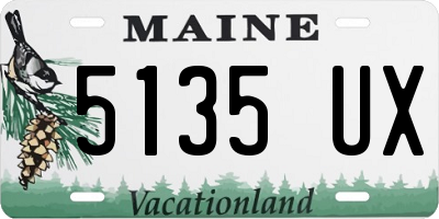 ME license plate 5135UX