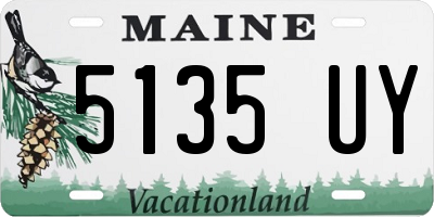 ME license plate 5135UY