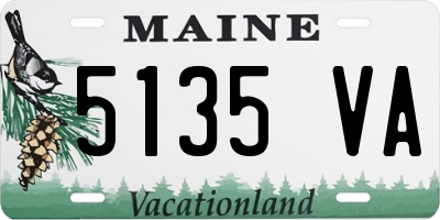 ME license plate 5135VA