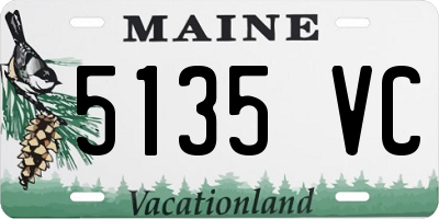 ME license plate 5135VC