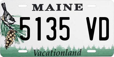 ME license plate 5135VD