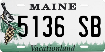 ME license plate 5136SB