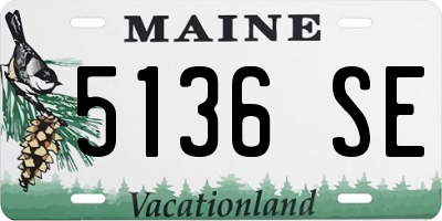 ME license plate 5136SE