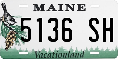 ME license plate 5136SH