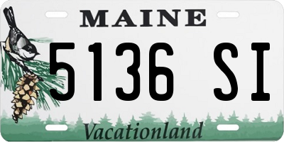 ME license plate 5136SI