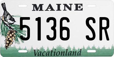 ME license plate 5136SR
