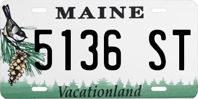 ME license plate 5136ST
