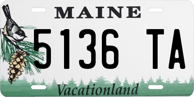 ME license plate 5136TA