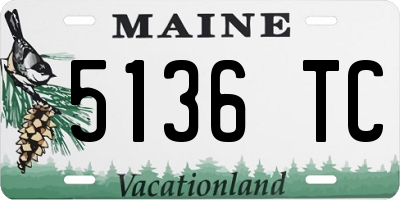 ME license plate 5136TC