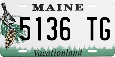 ME license plate 5136TG