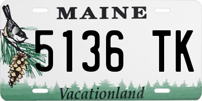 ME license plate 5136TK