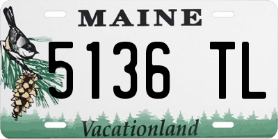 ME license plate 5136TL