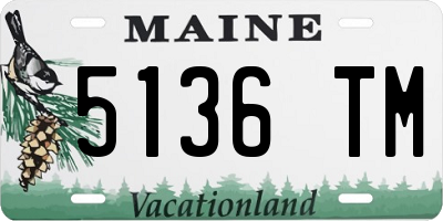 ME license plate 5136TM