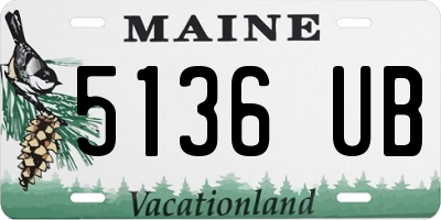 ME license plate 5136UB