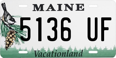 ME license plate 5136UF