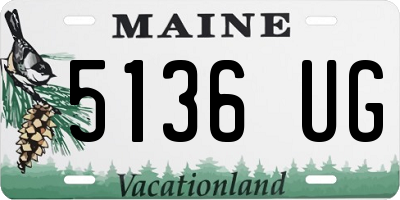 ME license plate 5136UG